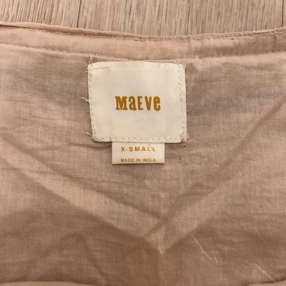 Anthropologie Maeve Embroidered Sleeveless Midi Slip Dress XS - *FREE* Shipping - Picture 6 of 12